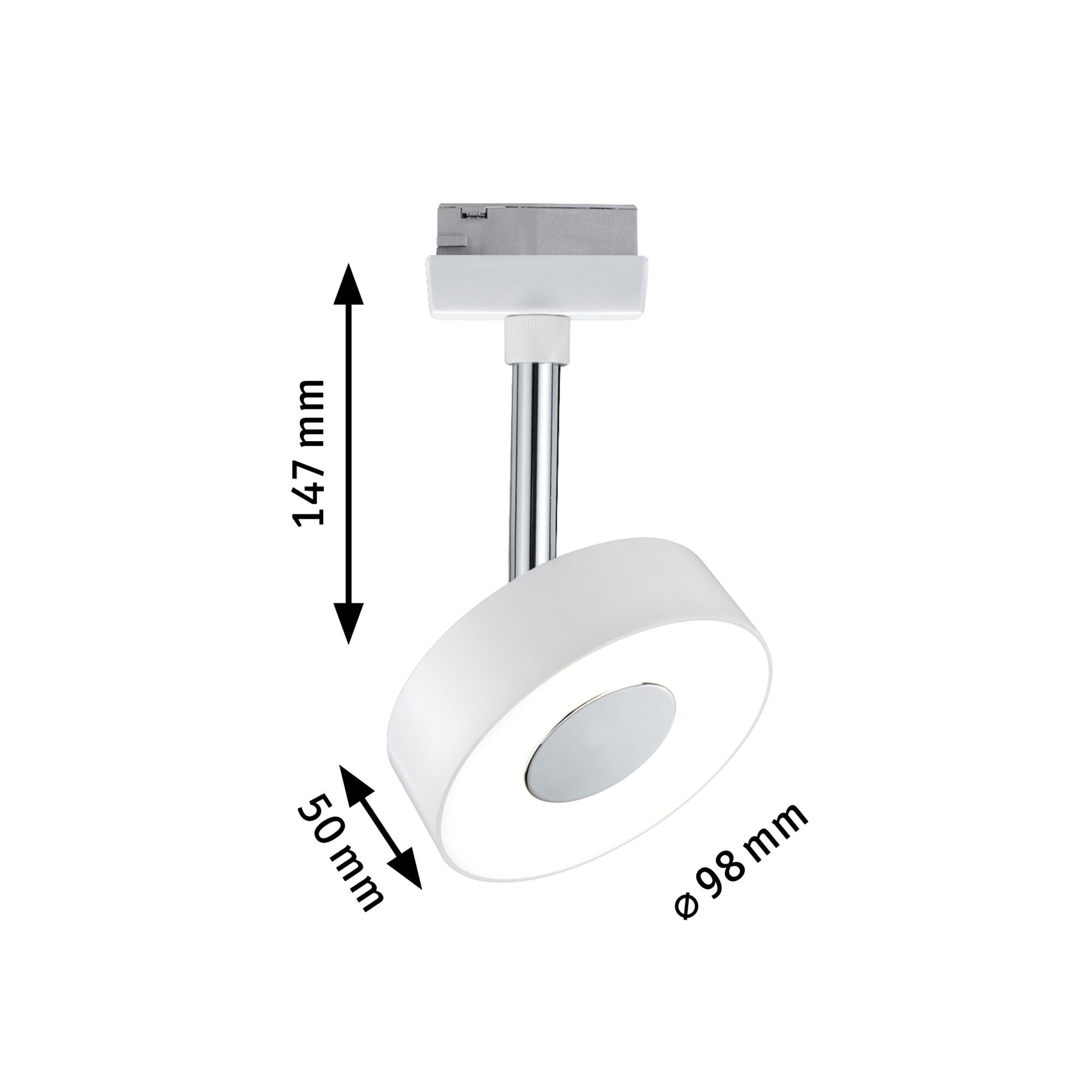 URail LED Schienenspot Circle Einzelspot 222lm 5,3W 2700K 230V Weiß