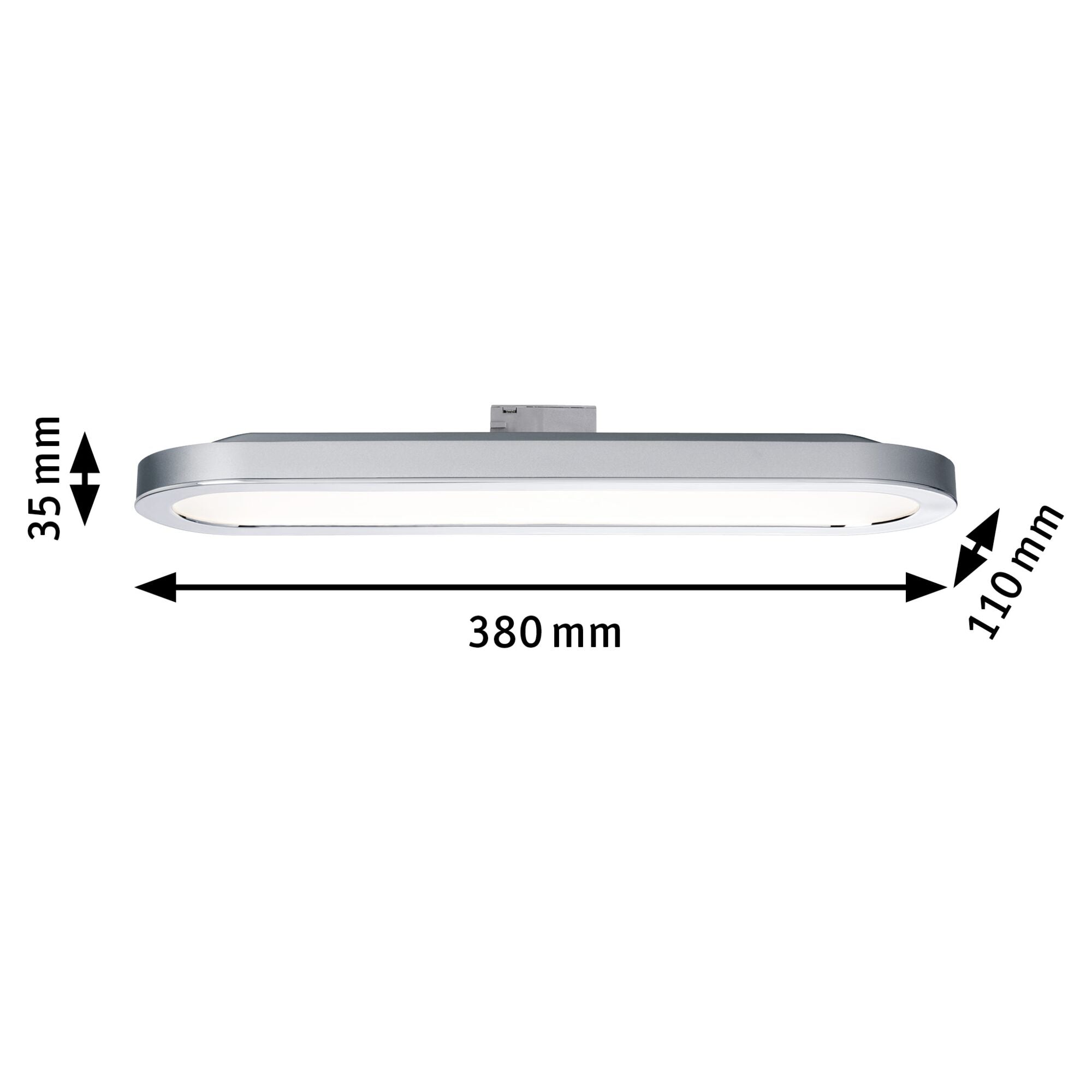 URail LED Panel Loop 480lm 7W 2700K 230V Chrom matt/Chrom
