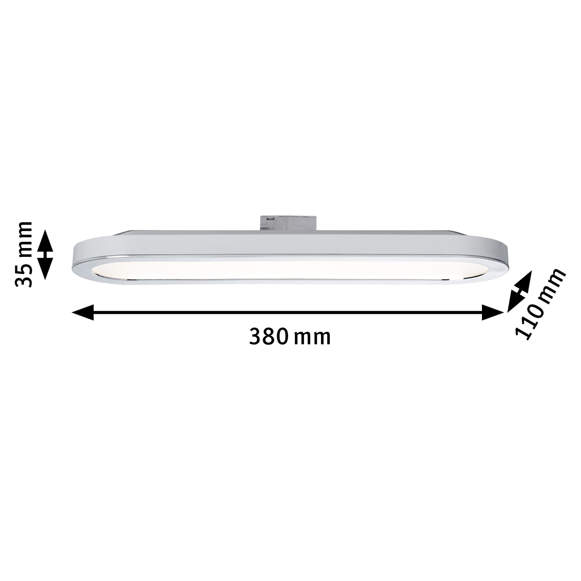 URail LED Panel Loop 480lm 7W 2700K 230V Weiß/Chrom
