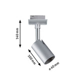 URail Schienenspot Pure I Einzelspot GU10 max. 10W dimmbar 230V Chrom matt/Chrom