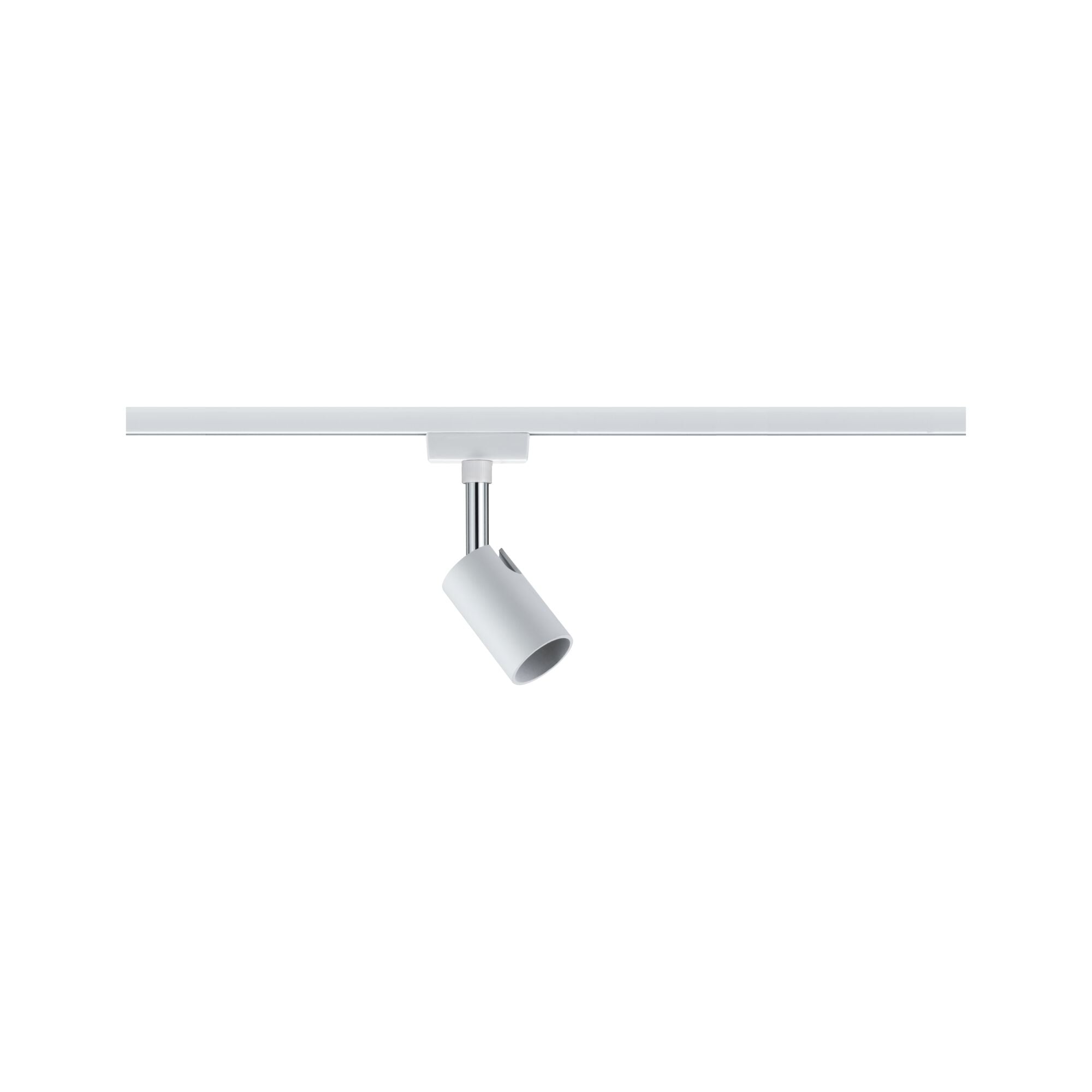 URail Schienenspot Pure I Einzelspot GU10 max. 10W dimmbar 230V Weiß/Chrom