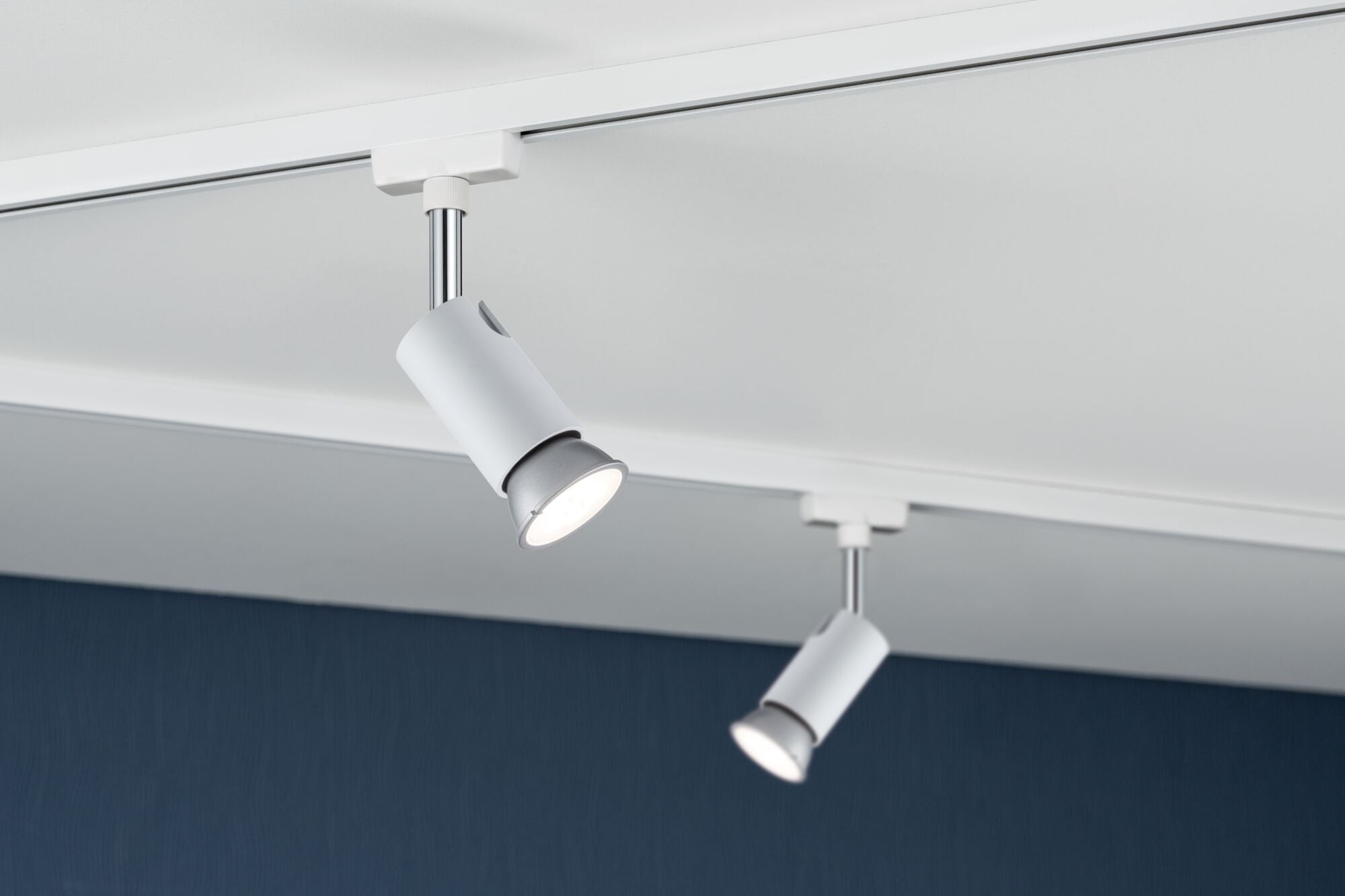 URail Schienenspot Pure I Einzelspot GU10 max. 10W dimmbar 230V Weiß/Chrom