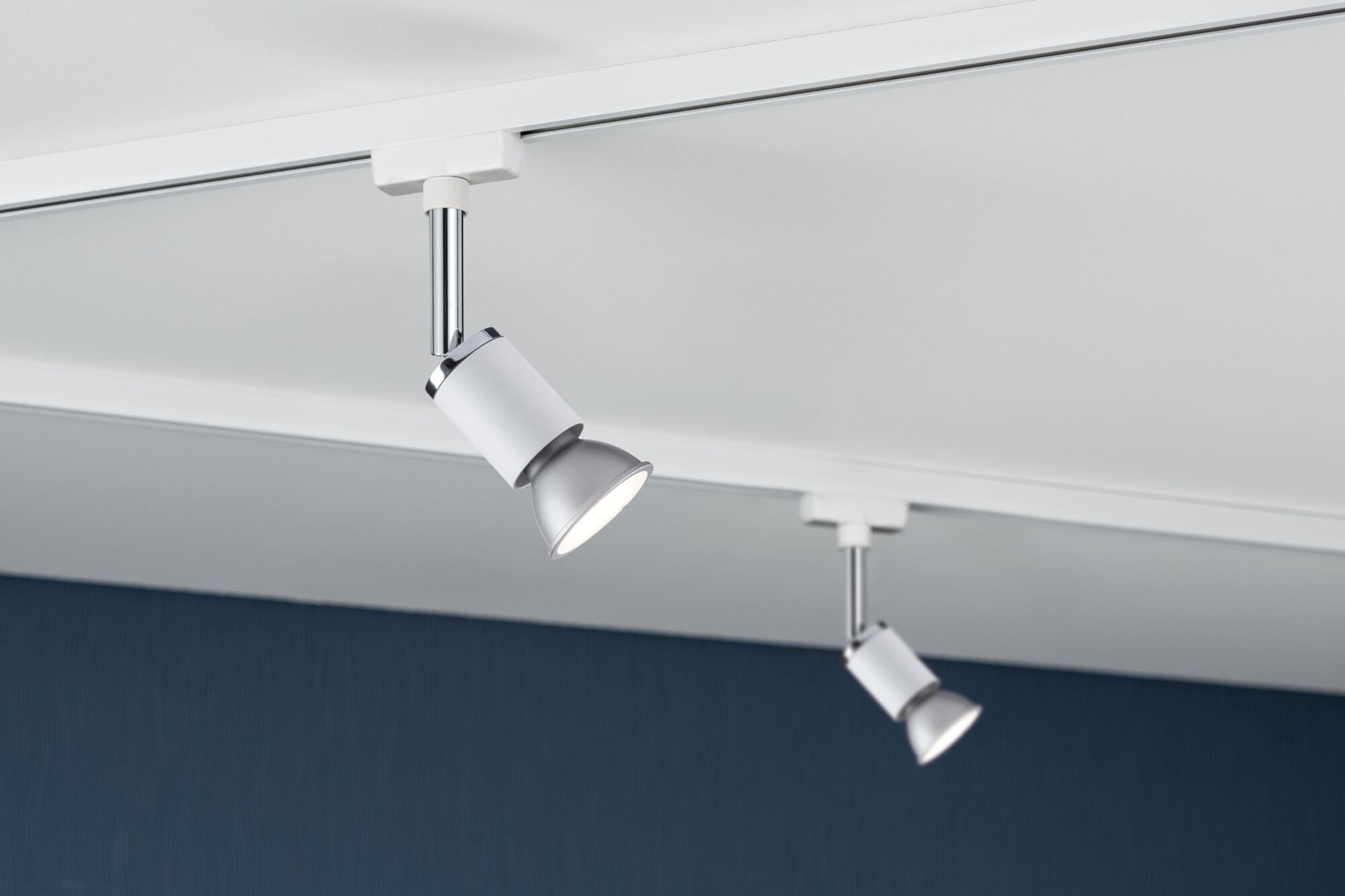 URail Schienenspot Pure II Einzelspot GU10 max. 10W dimmbar 230V Weiß/Chrom
