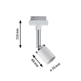 URail Schienenspot Pure II Einzelspot GU10 max. 10W dimmbar 230V Weiß/Chrom
