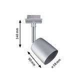 URail Schienenspot Cover Einzelspot GU10 max. 10W dimmbar 230V Chrom matt/Chrom