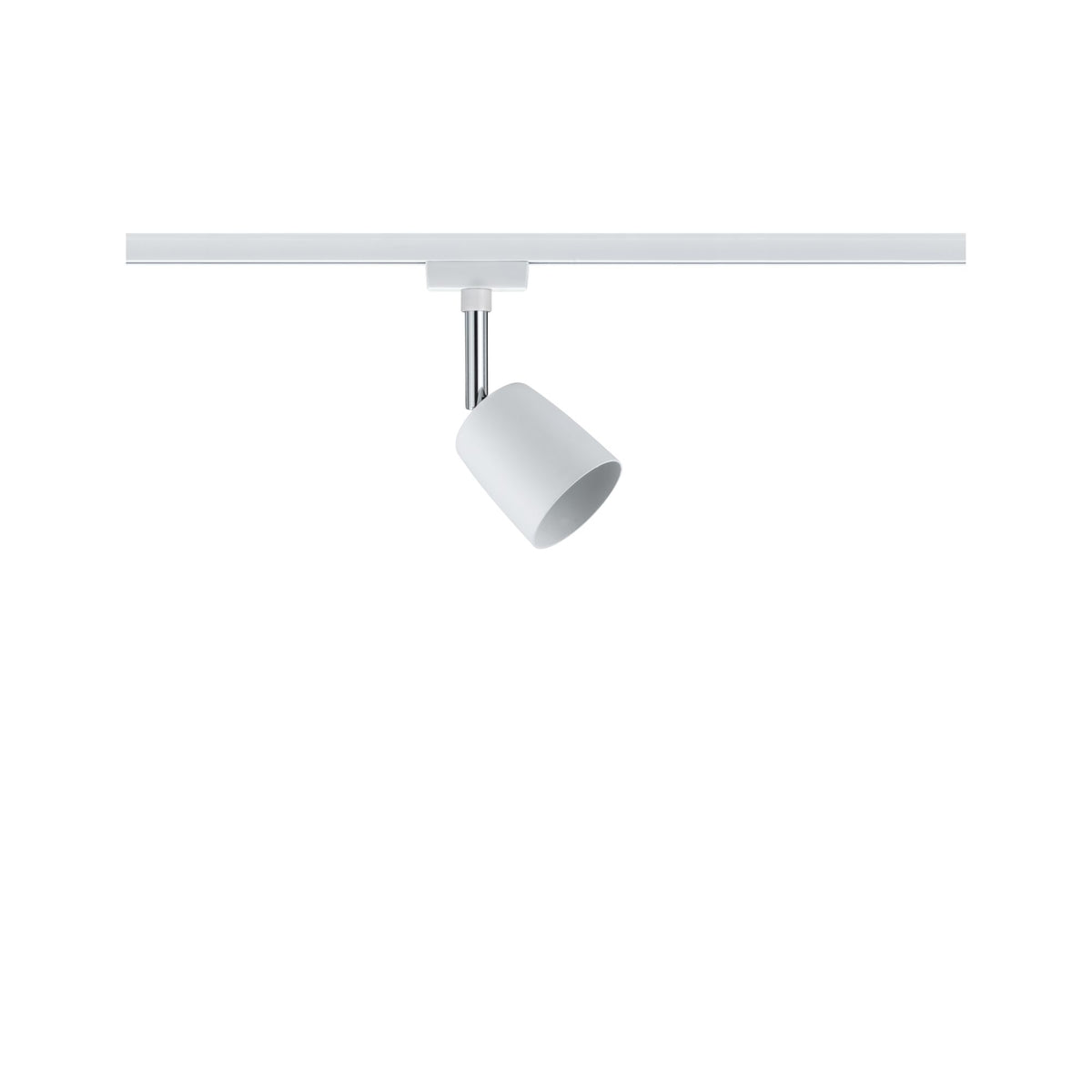 URail Schienenspot Cover Einzelspot GU10 max. 10W dimmbar 230V Weiß/Chrom