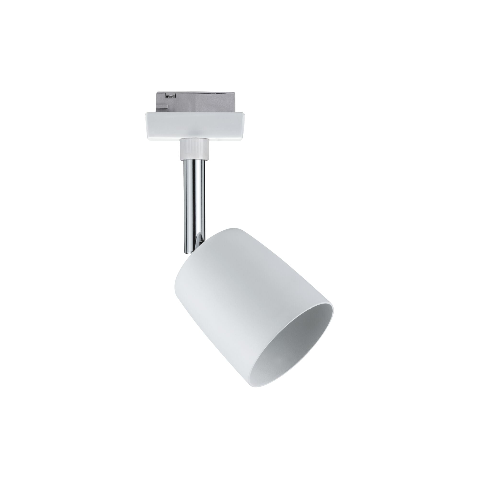 URail Schienenspot Cover Einzelspot GU10 max. 10W dimmbar 230V Weiß/Chrom