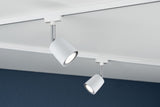 URail Schienenspot Cover Einzelspot GU10 max. 10W dimmbar 230V Weiß/Chrom