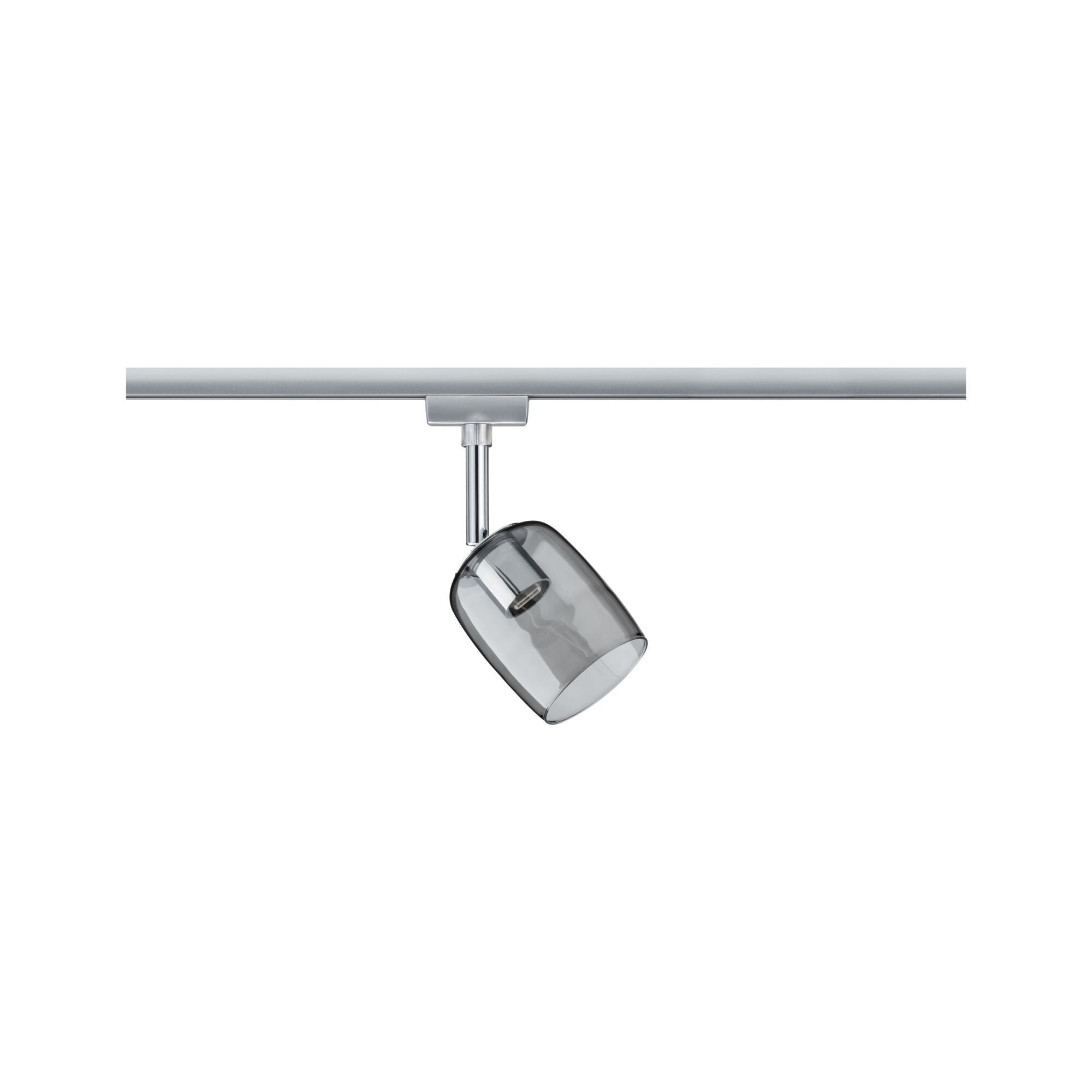 URail Schienenspot Blossom Einzelspot G9 max. 10W dimmbar 230V Chrom matt/Rauchglas