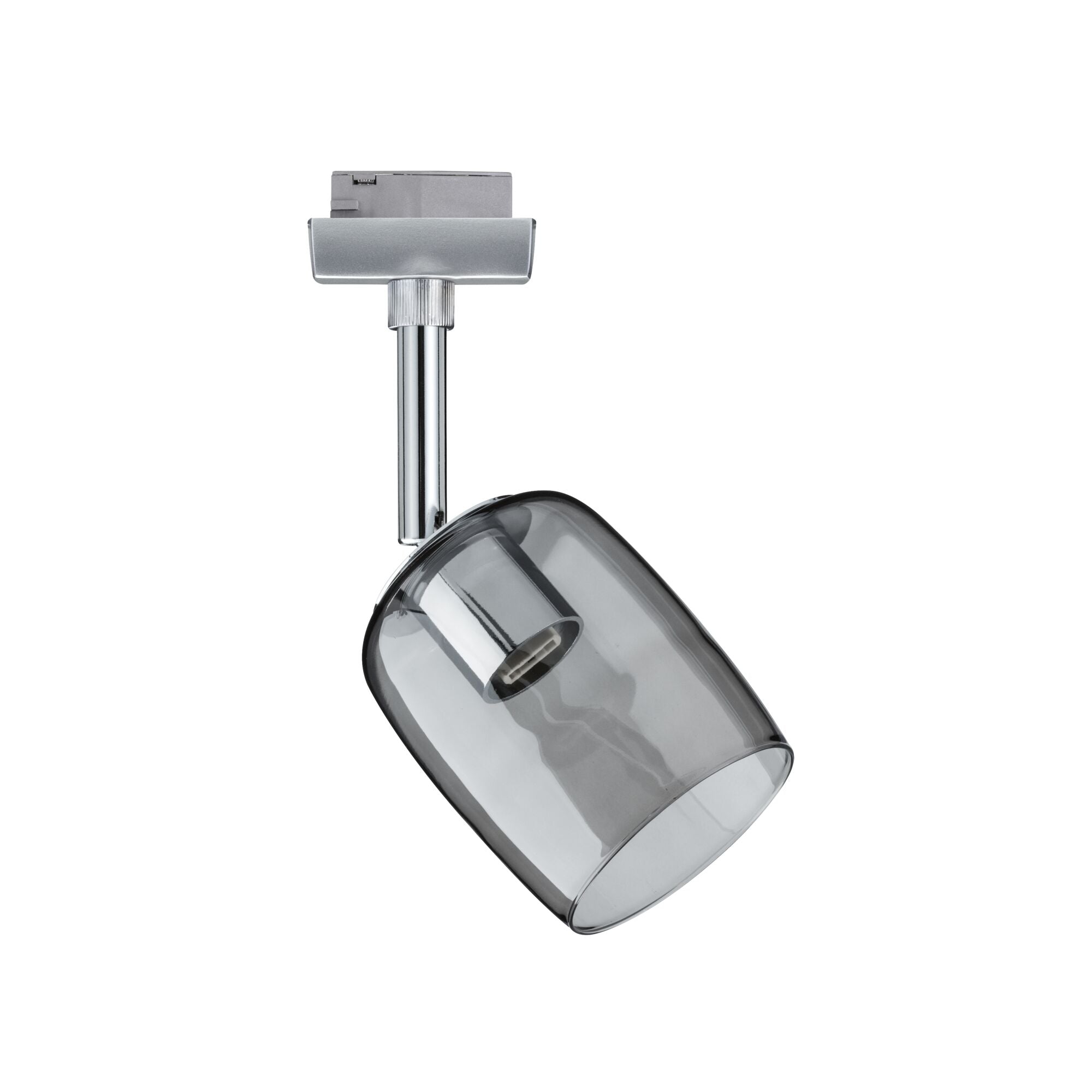 URail Schienenspot Blossom Einzelspot G9 max. 10W dimmbar 230V Chrom matt/Rauchglas