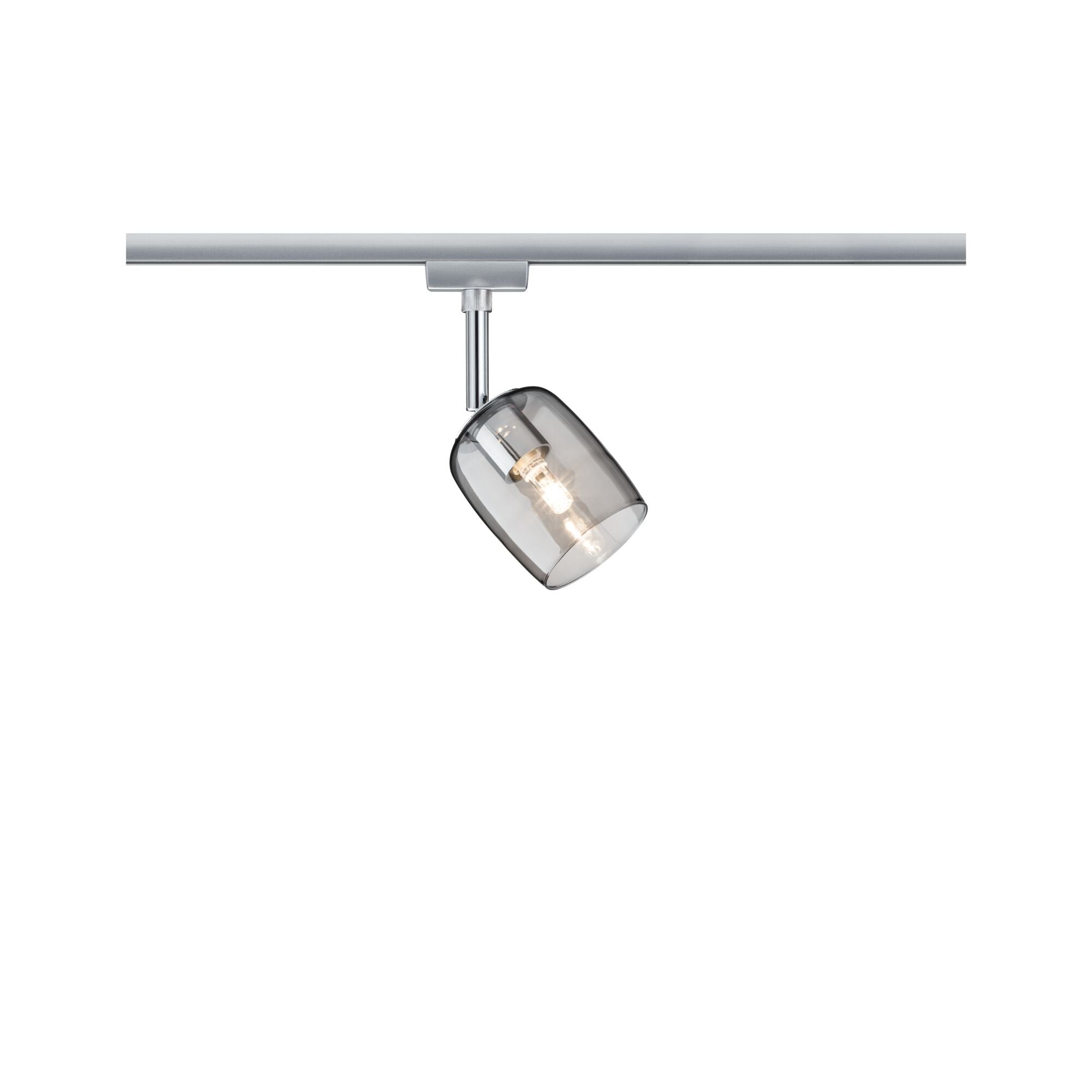 URail Schienenspot Blossom Einzelspot G9 max. 10W dimmbar 230V Chrom matt/Rauchglas