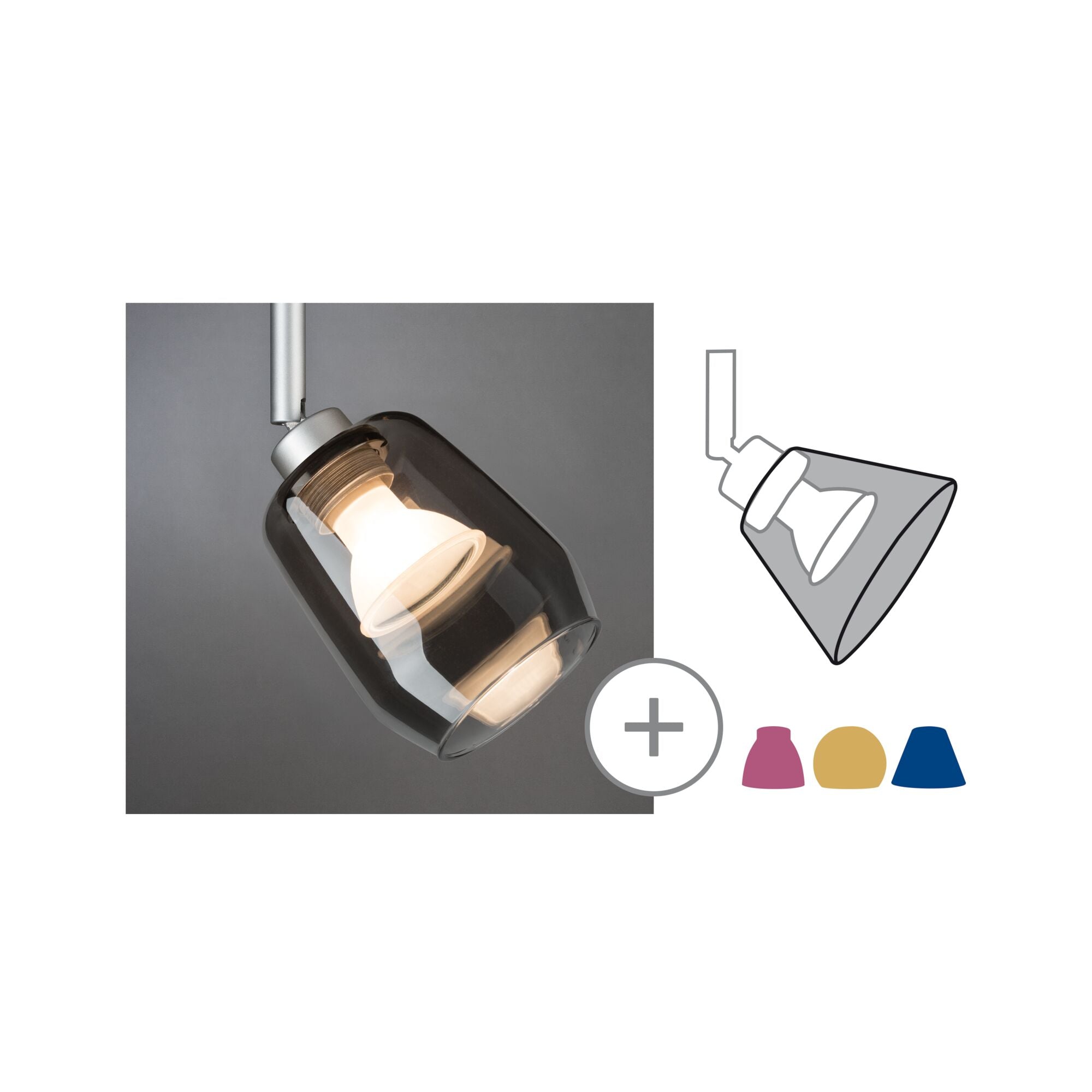 URail Schirm Vento DecoSystems 80mm Rauchglas