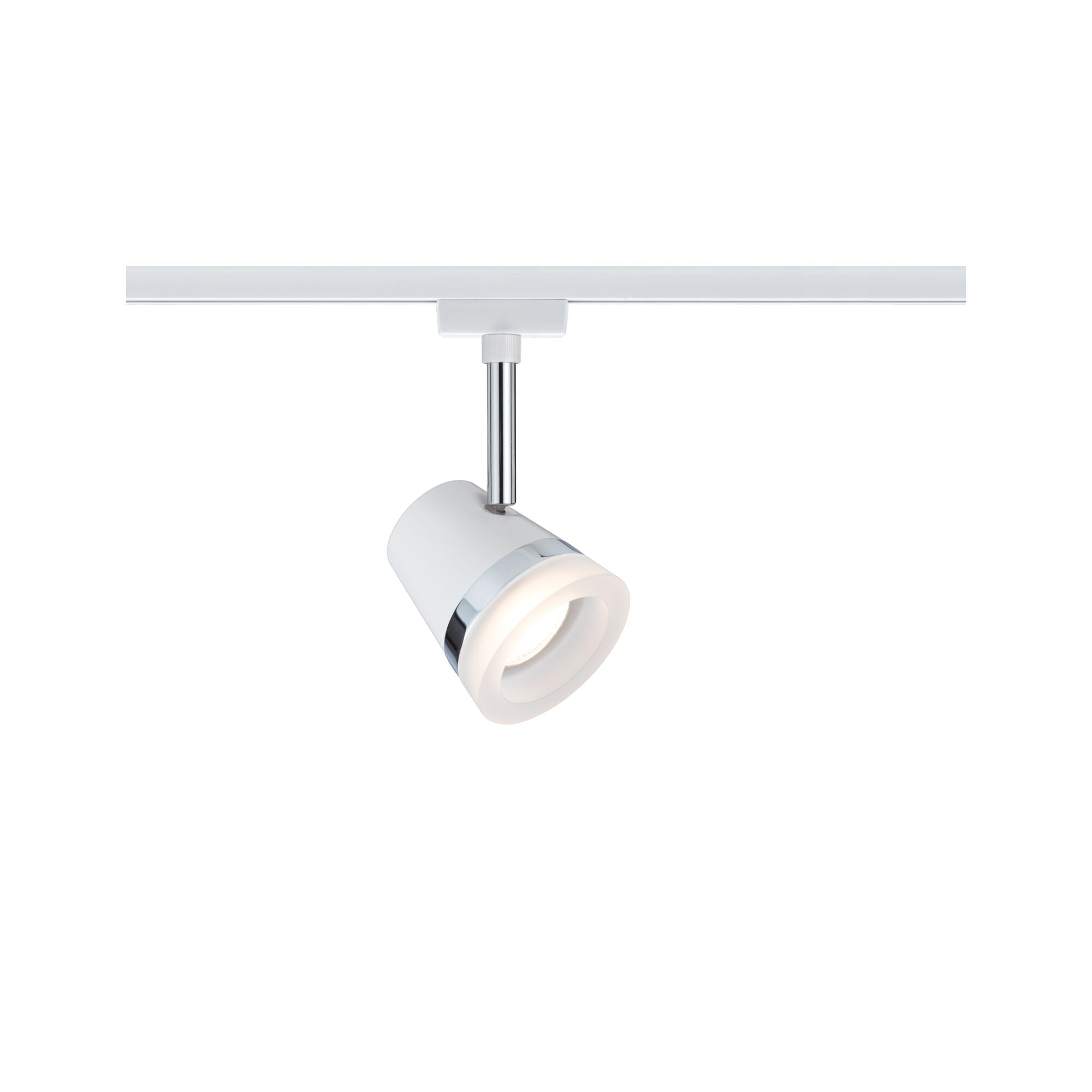 URail Schienenspot Cone Einzelspot GU10 max. 10W dimmbar 230V Weiß/Chrom