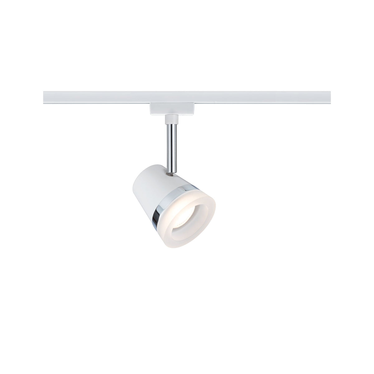 URail Schienenspot Cone Einzelspot GU10 max. 10W dimmbar 230V Weiß/Chrom
