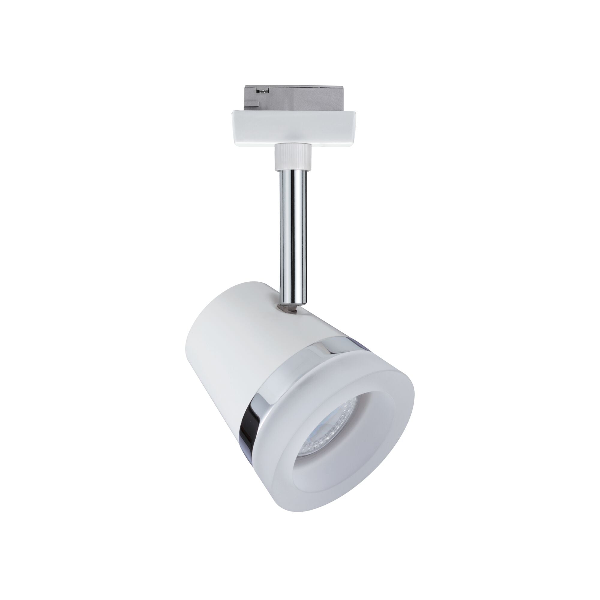 URail Schienenspot Cone Einzelspot GU10 max. 10W dimmbar 230V Weiß/Chrom