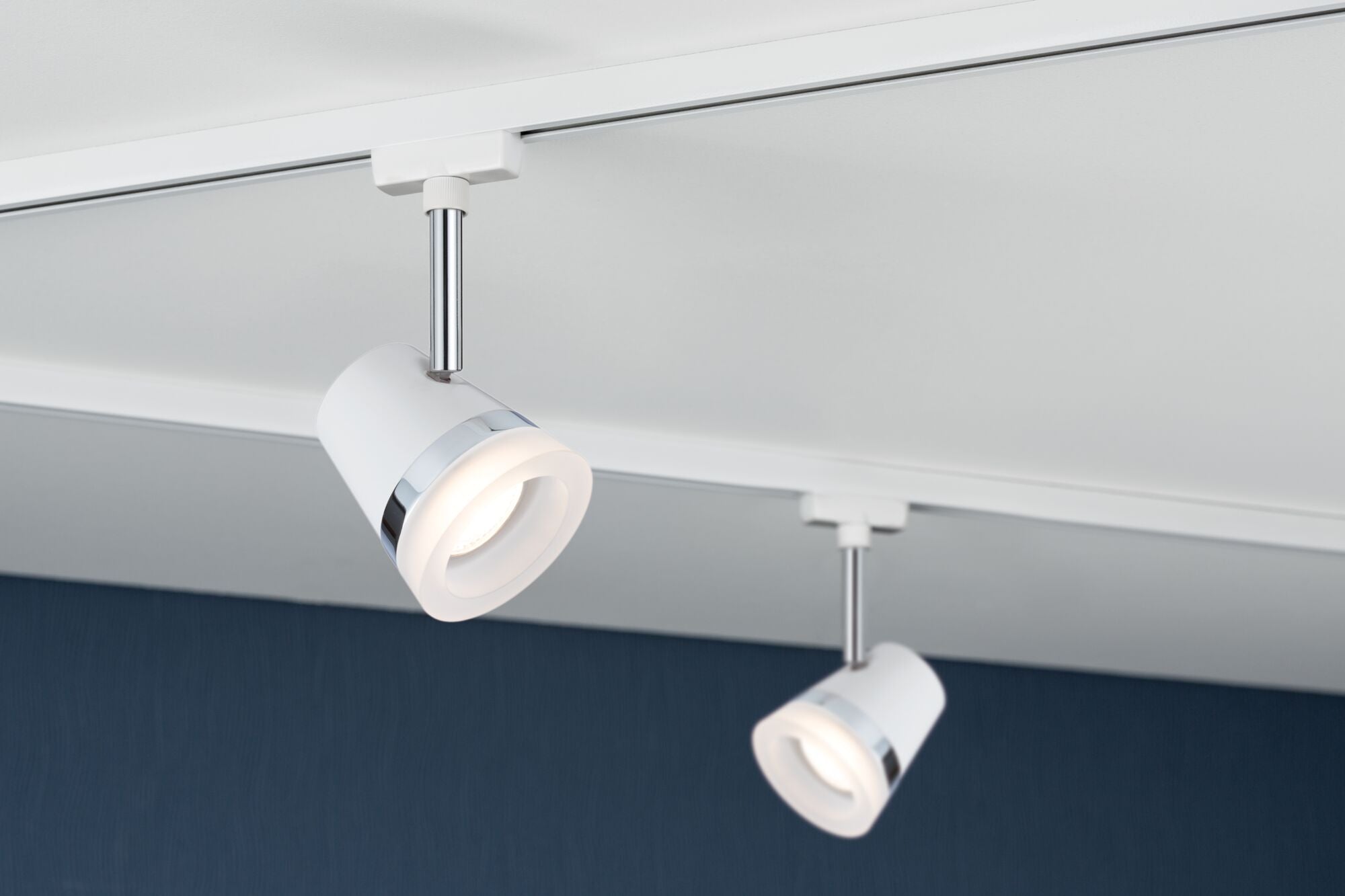 URail Schienenspot Cone Einzelspot GU10 max. 10W dimmbar 230V Weiß/Chrom