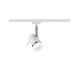 URail Schienenspot Pipe Einzelspot GU10 max. 10W dimmbar 230V Weiß/Chrom