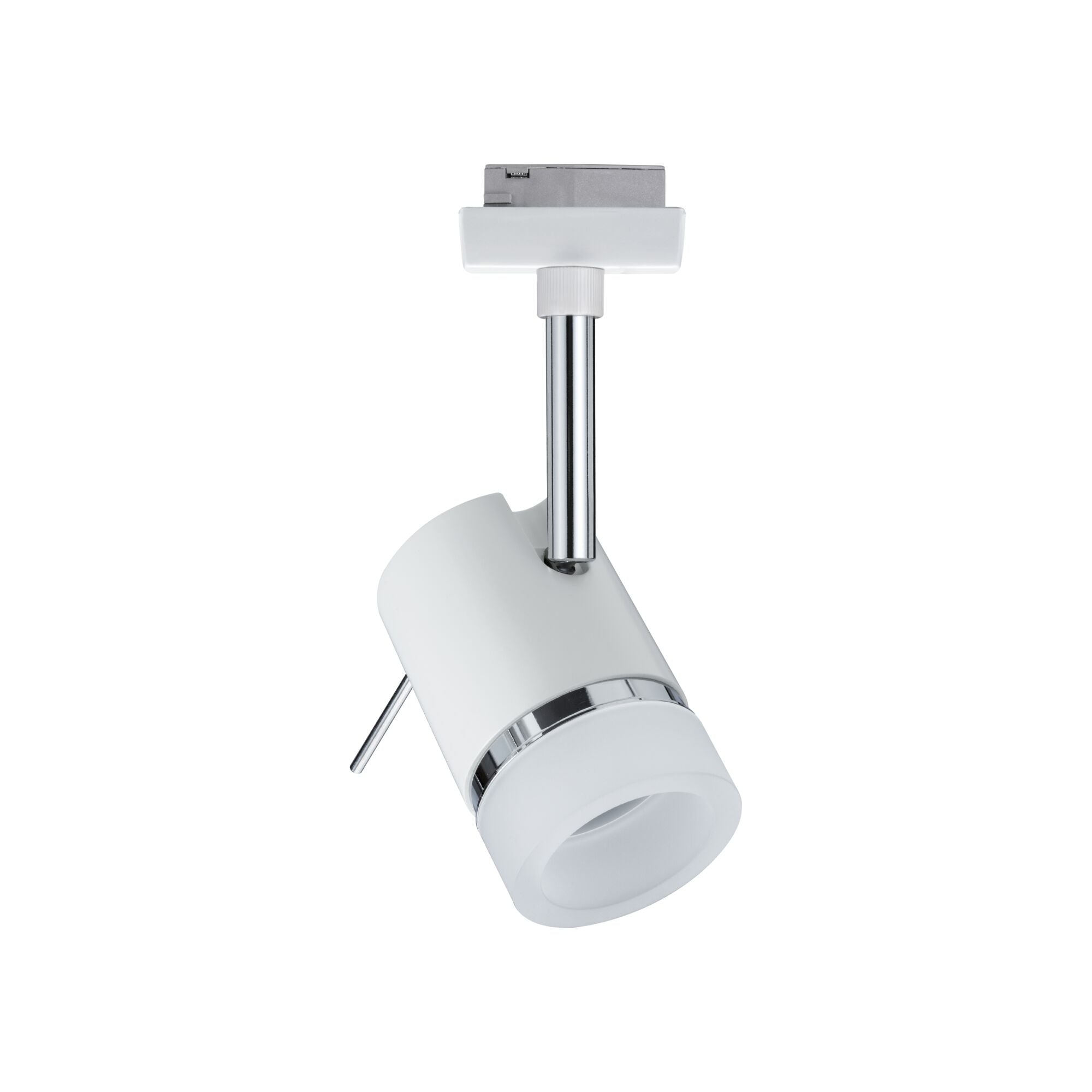 URail Schienenspot Pipe Einzelspot GU10 max. 10W dimmbar 230V Weiß/Chrom