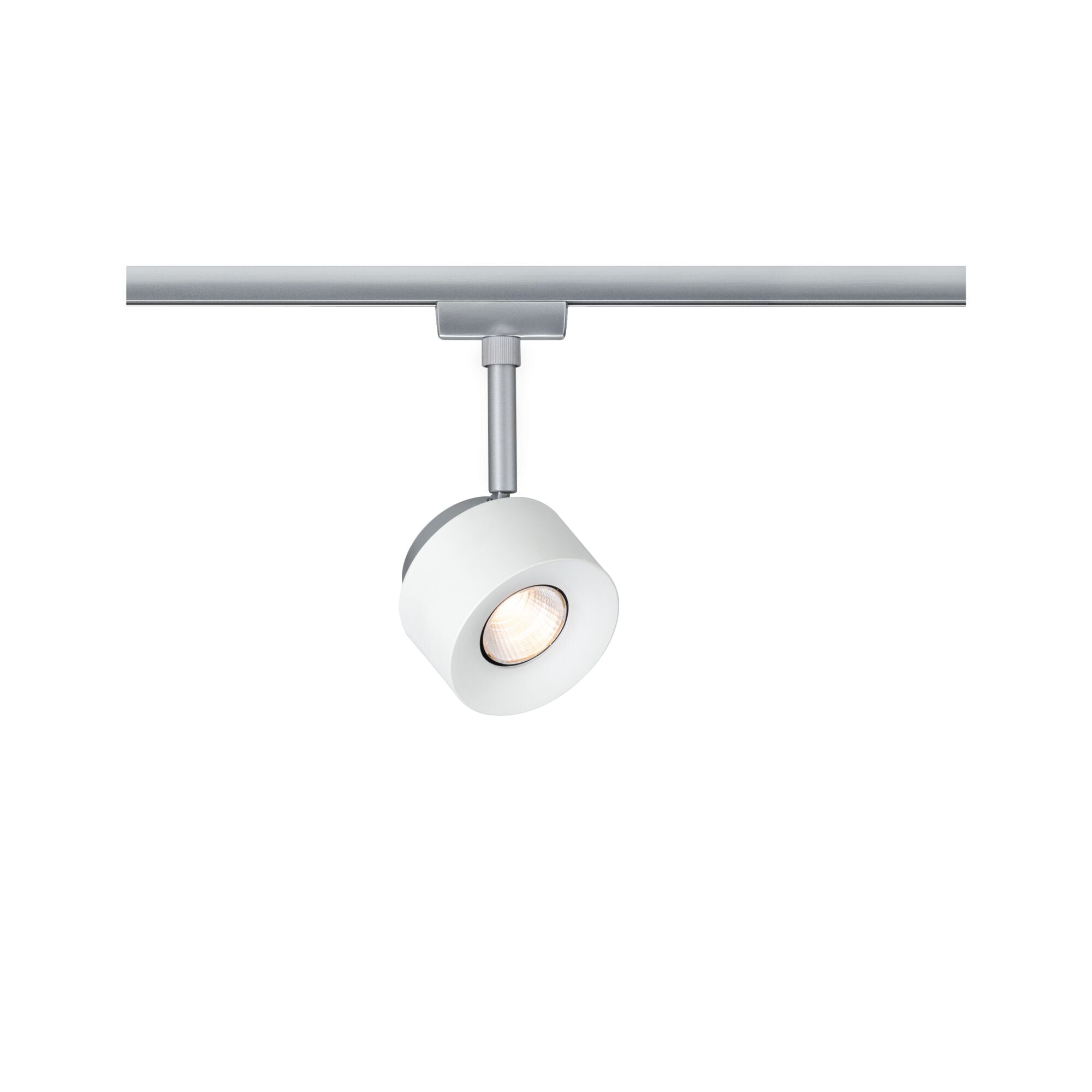 URail LED Schienenspot Pane Einzelspot 400lm 7,4W 2700K dimmbar 230V Weiß/Chrom matt