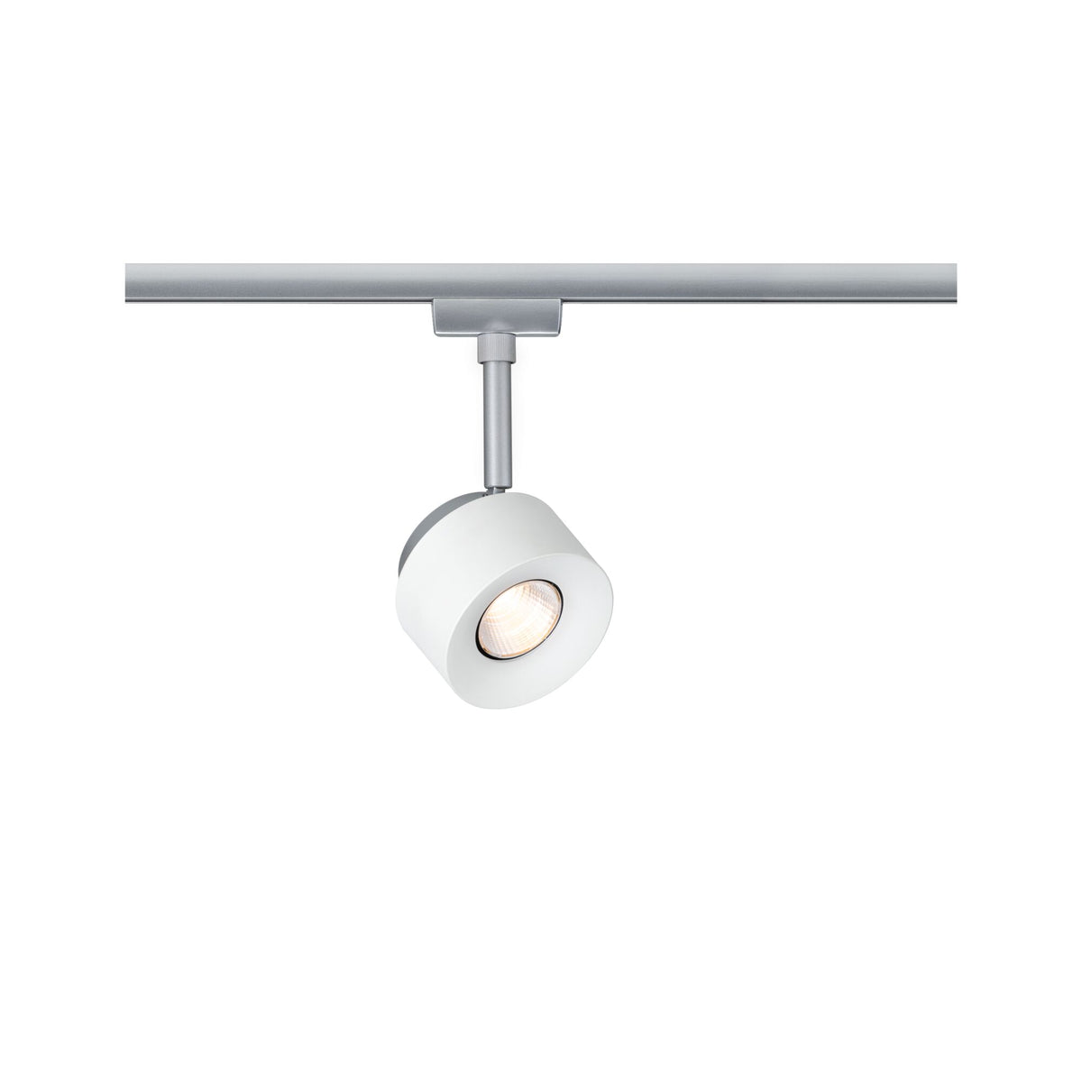 URail LED Schienenspot Pane Einzelspot 400lm 7,4W 2700K dimmbar 230V Weiß/Chrom matt