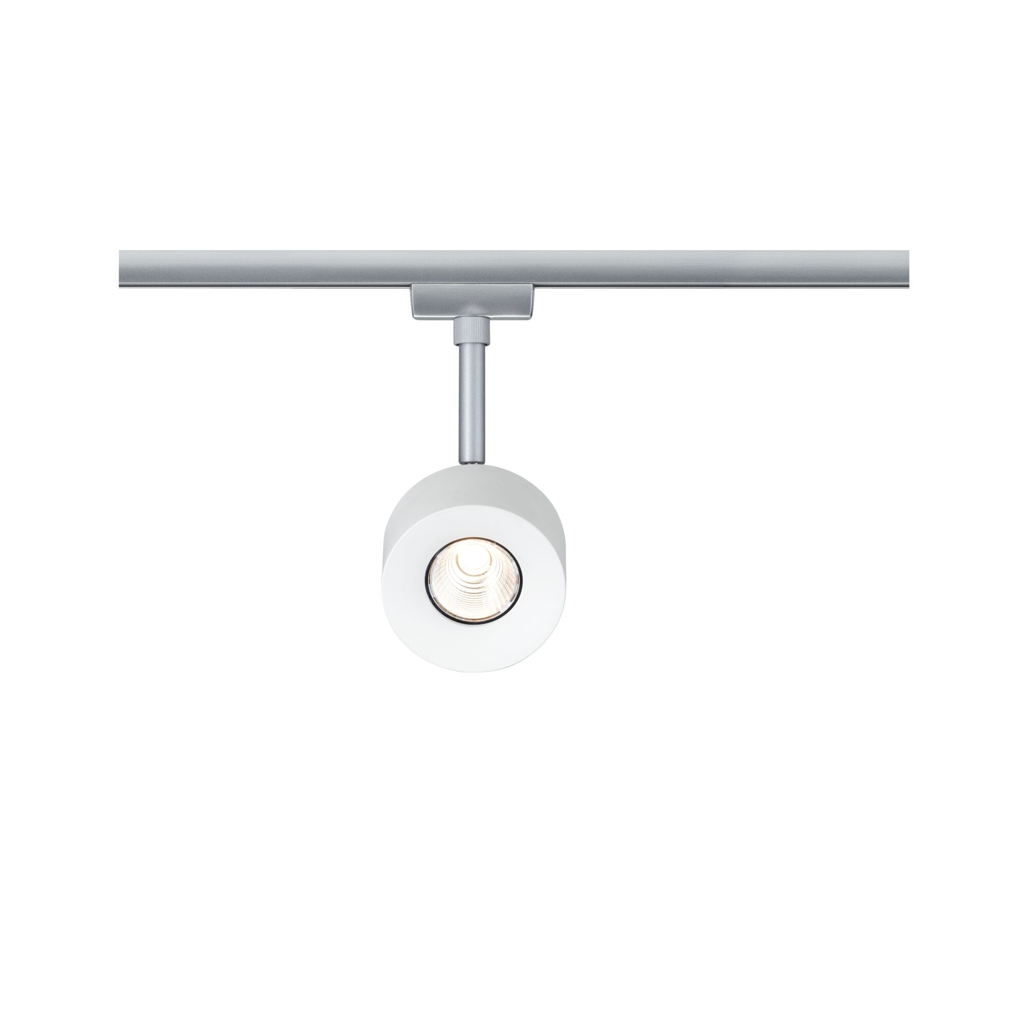 URail LED Schienenspot Pane Einzelspot 400lm 7,4W 2700K dimmbar 230V Weiß/Chrom matt