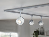 URail LED Schienenspot Pane Einzelspot 400lm 7,4W 2700K dimmbar 230V Weiß/Chrom matt