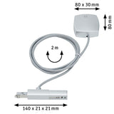 URail Einspeisung Kabel 2m max. 1000W Chrom matt