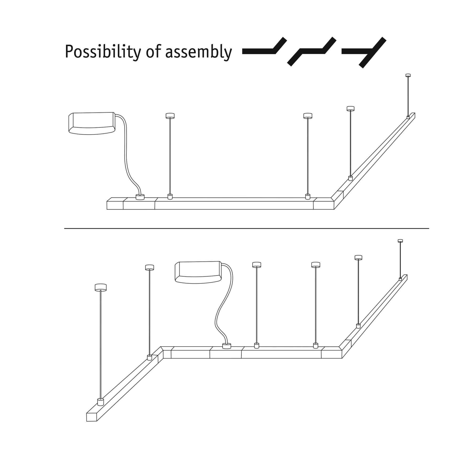 URail Einspeisung Kabel 2m max. 1000W Weiß