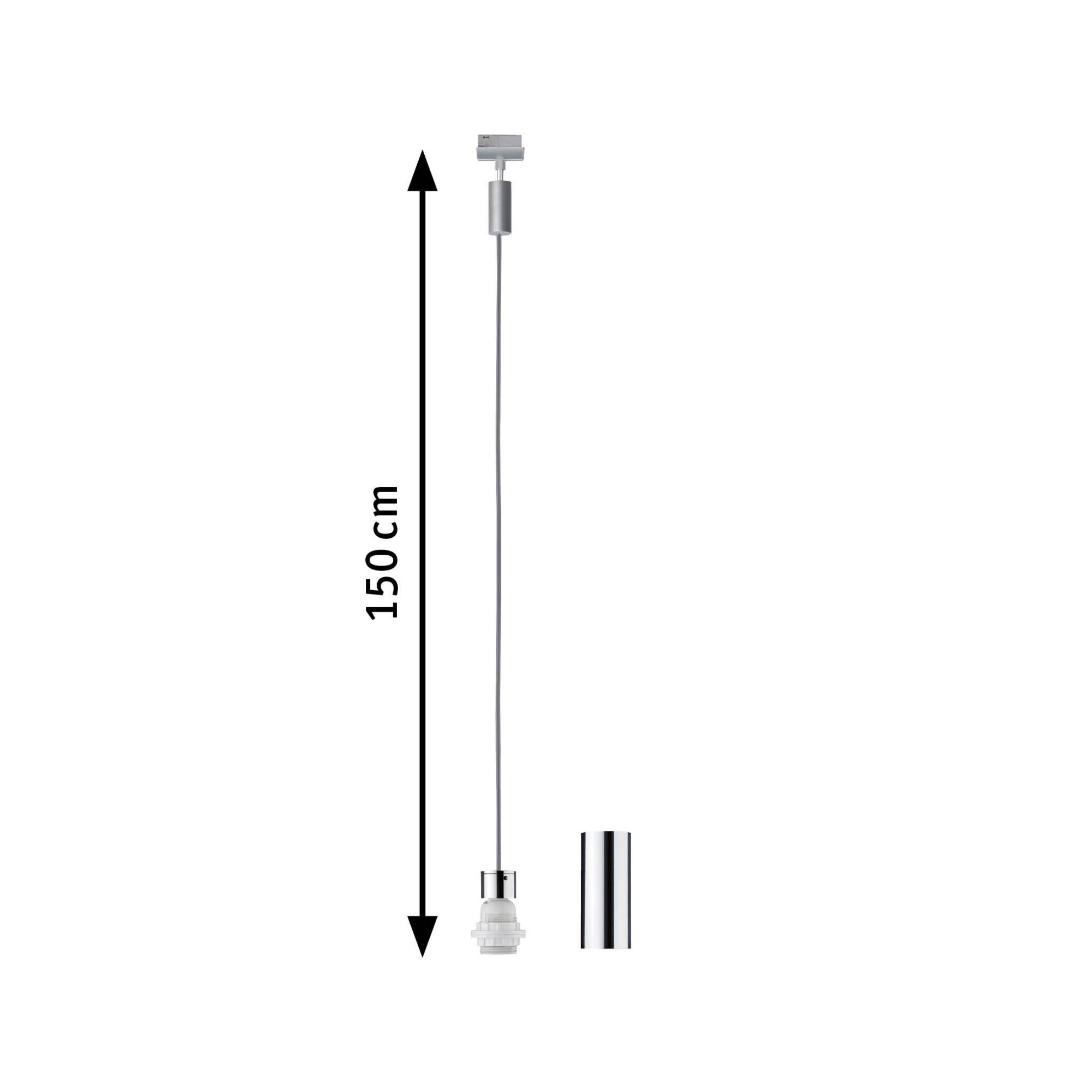URail Pendel 2Easy E27 max. 20W dimmbar 230V Chrom matt/Chrom