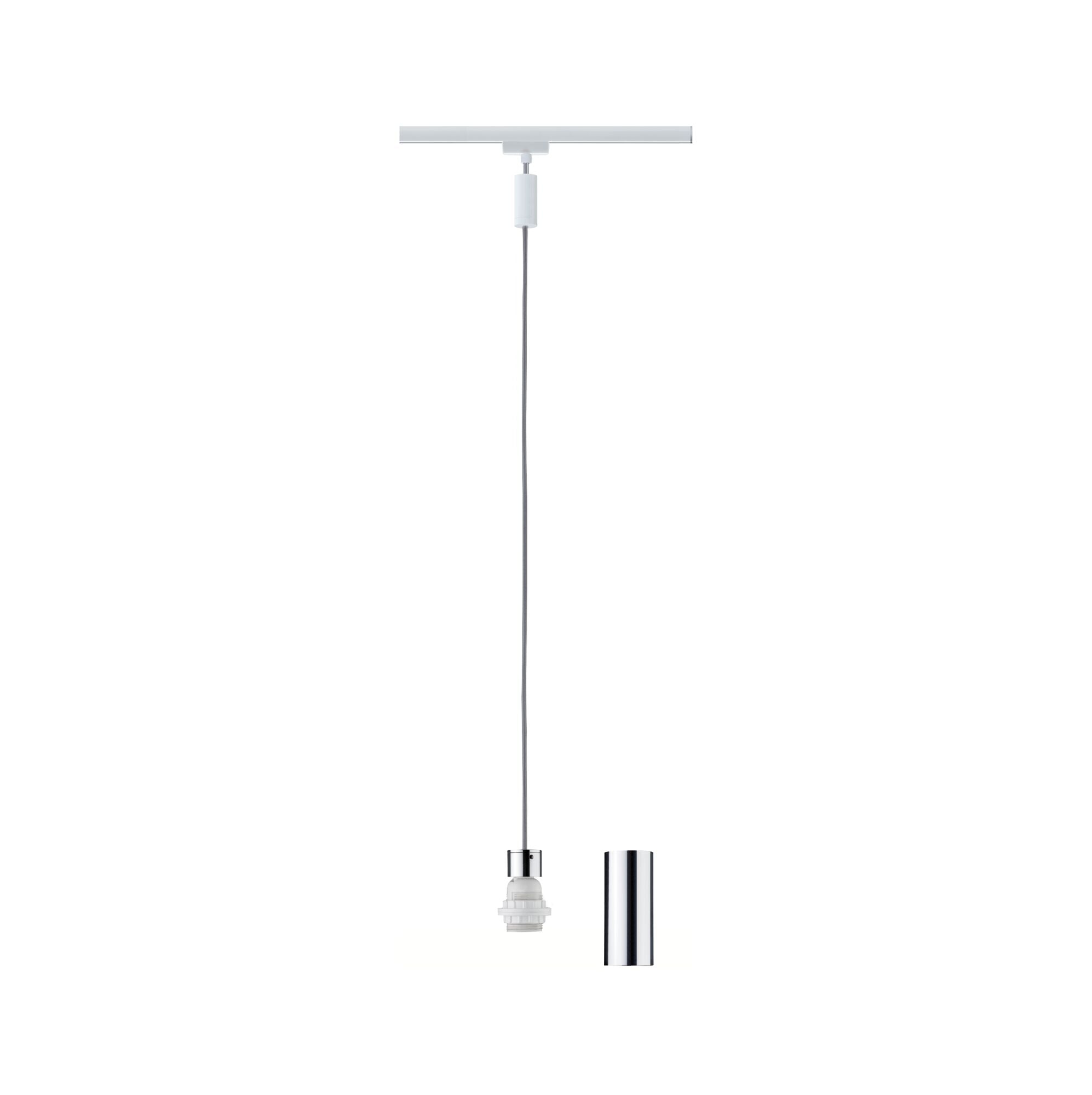 URail Pendel 2Easy E27 max. 20W dimmbar 230V Weiß/Chrom