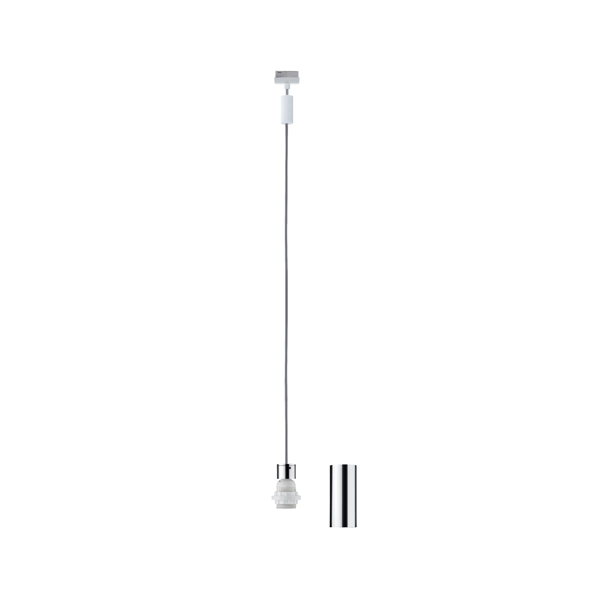 URail Pendel 2Easy E27 max. 20W dimmbar 230V Weiß/Chrom