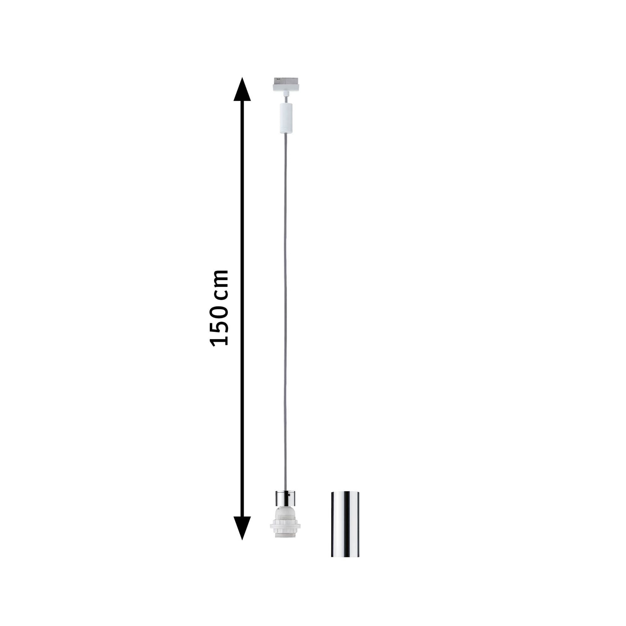 URail Pendel 2Easy E27 max. 20W dimmbar 230V Weiß/Chrom