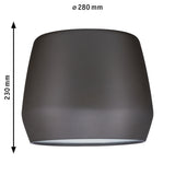 URail Schirm Pirm 2Easy 280mm Grau matt