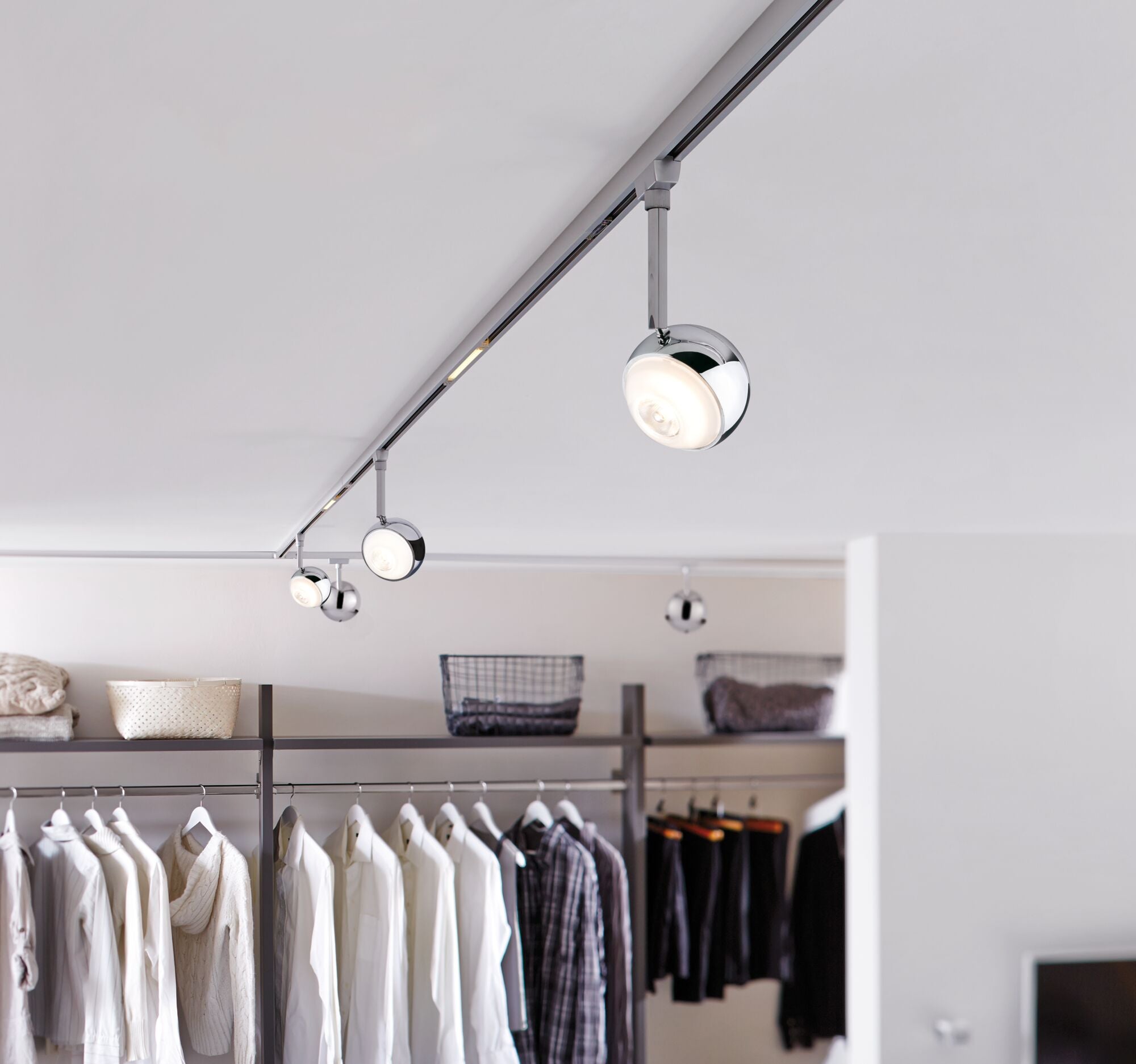 URail LED Schienenspot Capsule II Einzelspot 439lm 6,3W 2700K dimmbar 230V Chrom matt/Chrom