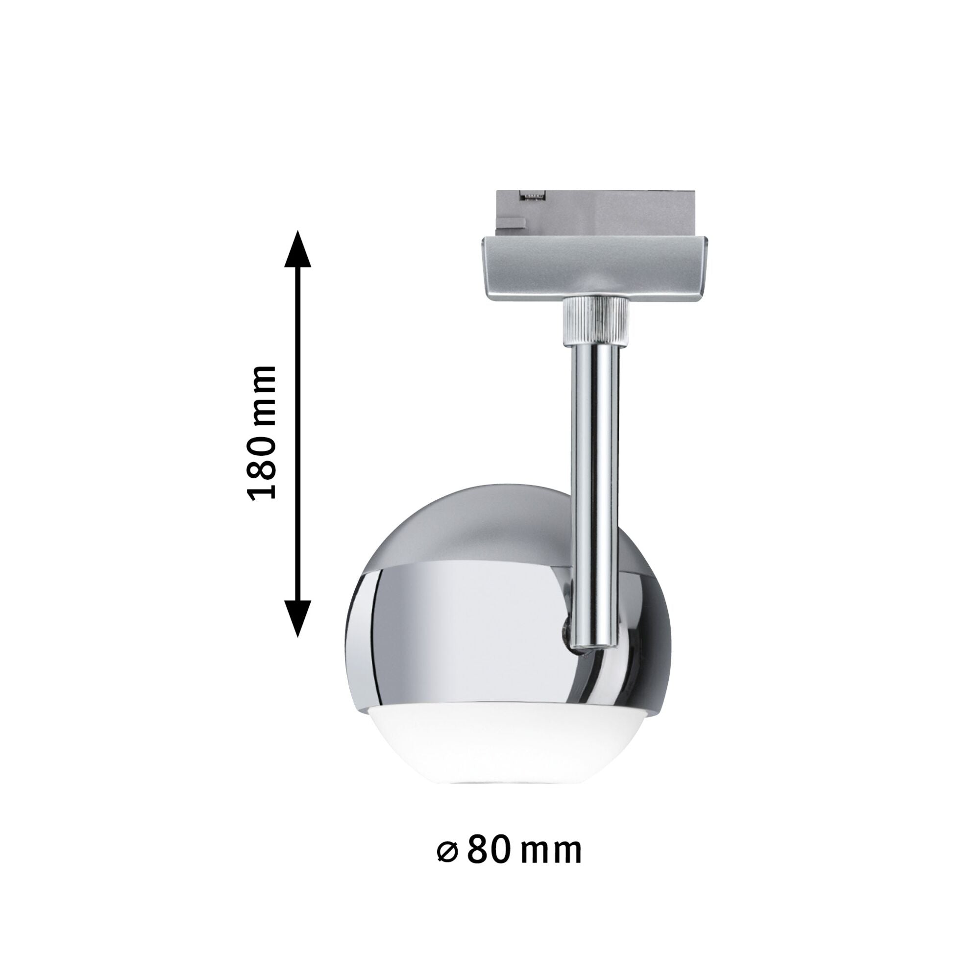 URail LED Schienenspot Capsule II Einzelspot 439lm 6,3W 2700K dimmbar 230V Chrom matt/Chrom