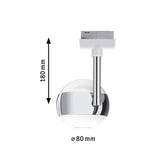 URail LED Schienenspot Capsule II Einzelspot 439lm 6,3W 2700K dimmbar 230V Weiß/Chrom