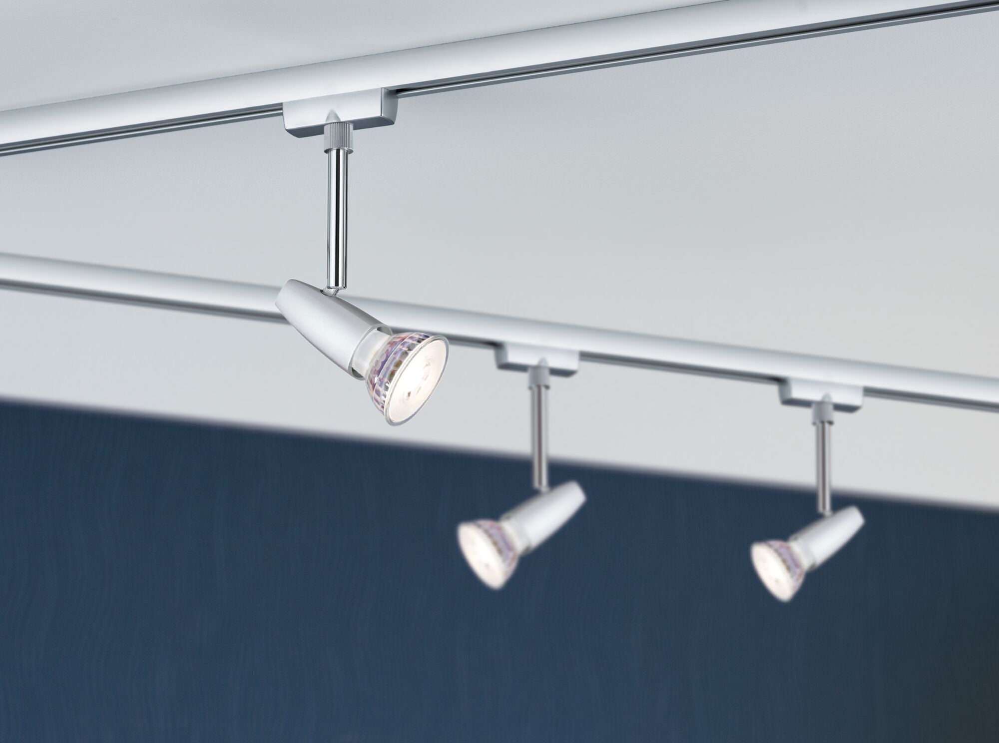 URail Schienenspot Barelli Einzelspot GU10 max. 10W dimmbar 230V Chrom matt/Chrom