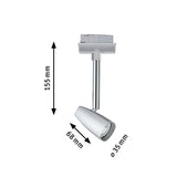 URail Schienenspot Barelli Einzelspot GU10 max. 10W dimmbar 230V Chrom matt/Chrom