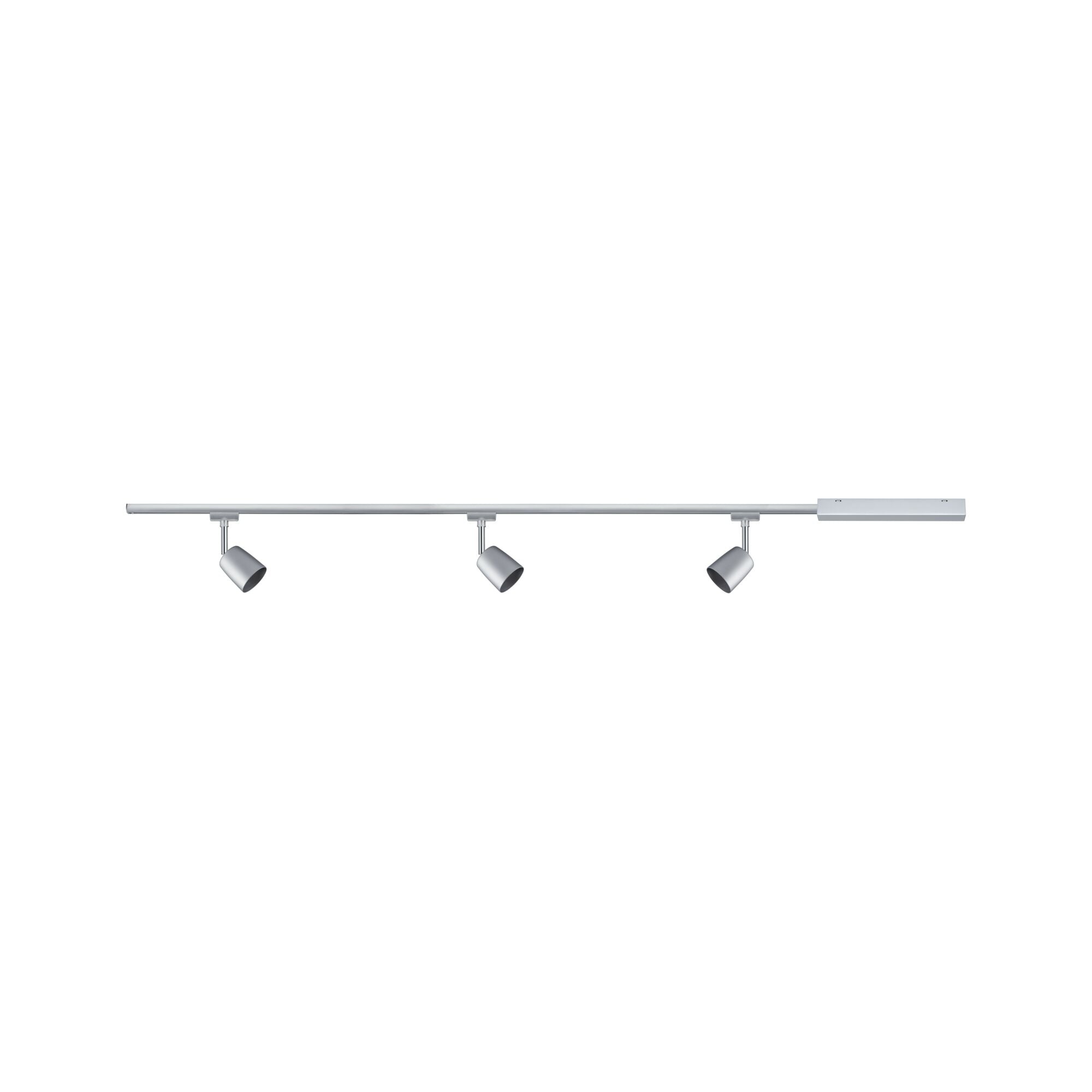 URail Schienenspot Cover Basisset GU10 max. 3x10W dimmbar 230V Chrom matt/Chrom