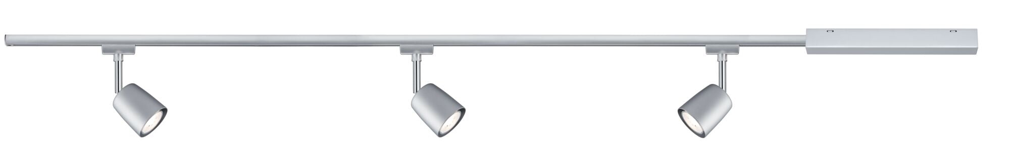 URail Schienenspot Cover Basisset GU10 max. 3x10W dimmbar 230V Chrom matt/Chrom