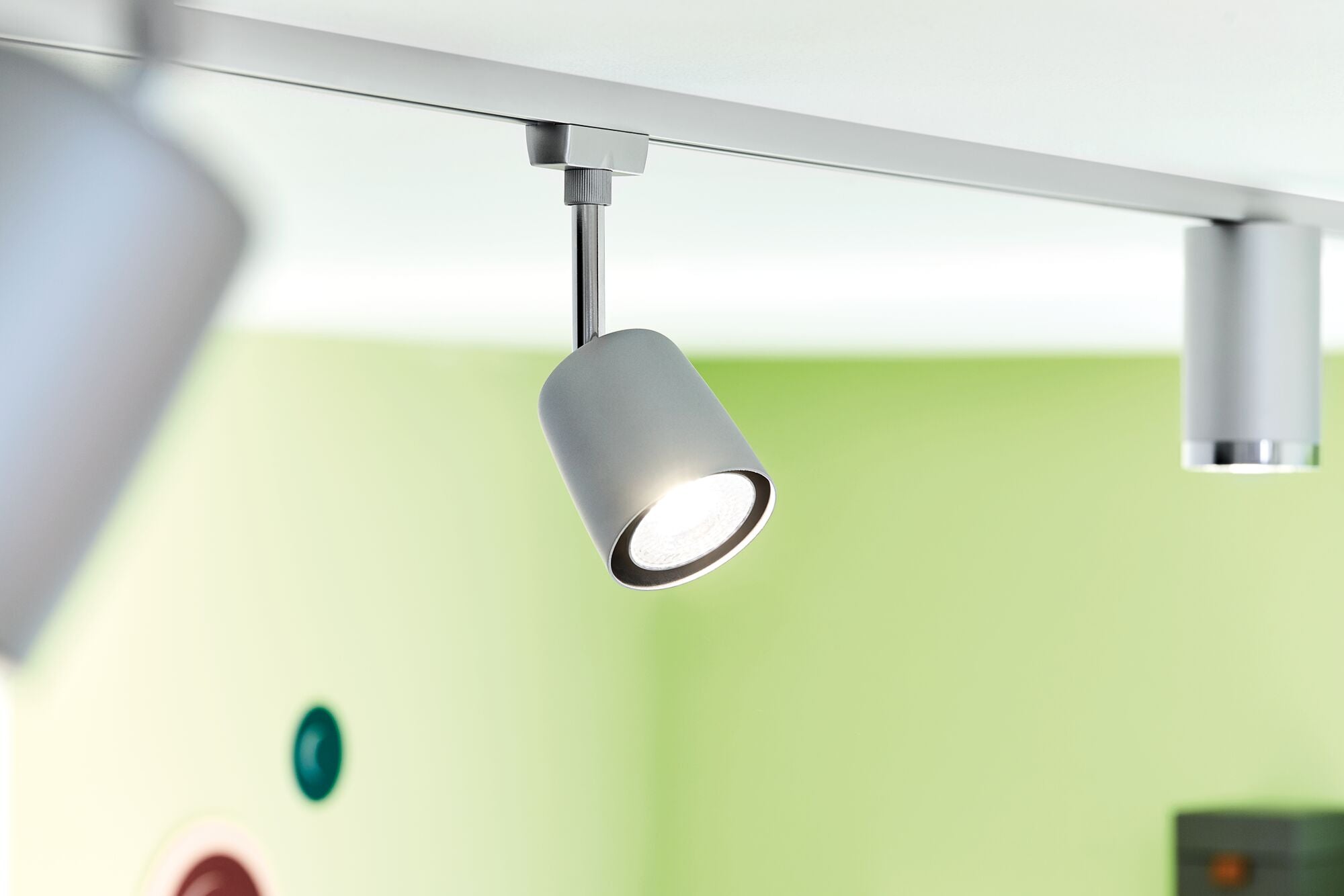 URail Schienenspot Cover Basisset GU10 max. 3x10W dimmbar 230V Chrom matt/Chrom