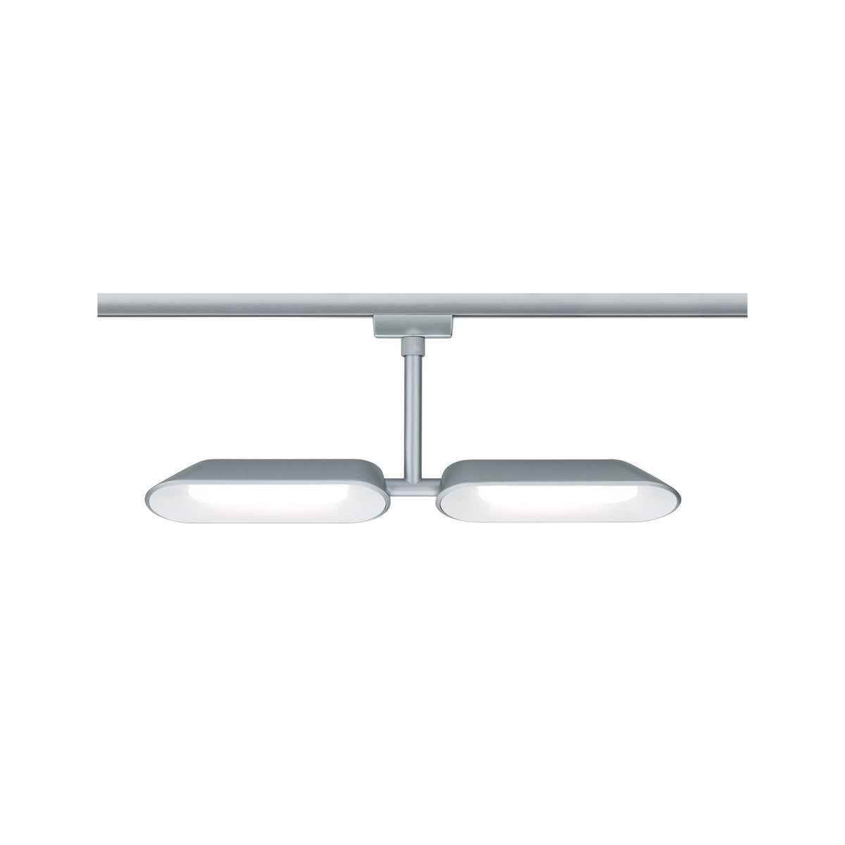 URail LED Schienenspot Dipper Einzelspot 2x650lm 2x8W 2700K dimmbar 230V Chrom matt/Weiß