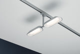URail LED Schienenspot Dipper Einzelspot 2x650lm 2x8W 2700K dimmbar 230V Chrom matt/Weiß