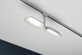 URail LED Schienenspot Dipper Einzelspot 2x650lm 2x8W 2700K dimmbar 230V Chrom matt/Weiß