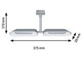 URail LED Schienenspot Dipper Einzelspot 2x650lm 2x8W 2700K dimmbar 230V Chrom matt/Weiß