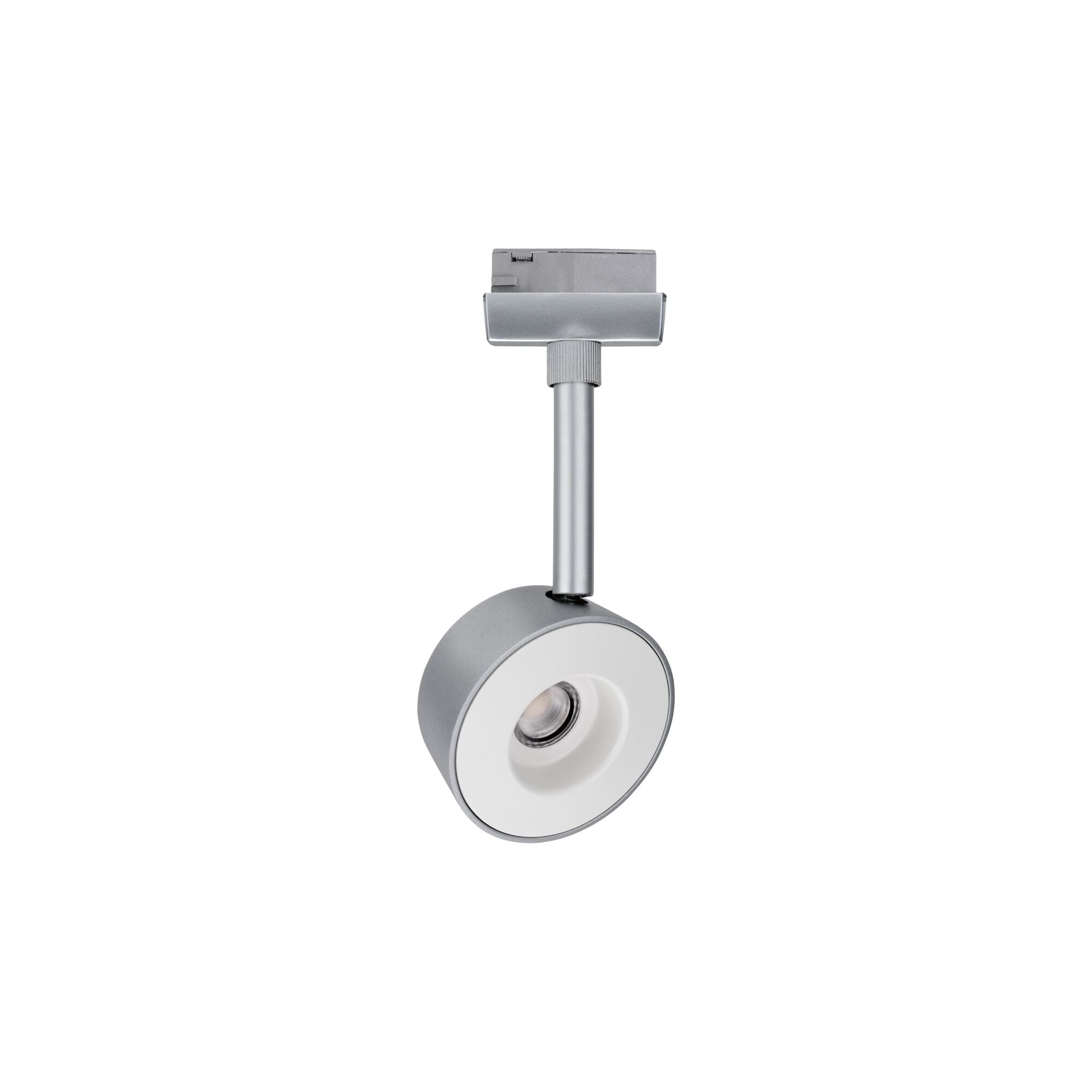 URail LED Schienenspot Pellet Einzelspot 350lm 6,7W 2700K dimmbar 230V Chrom matt/Weiß