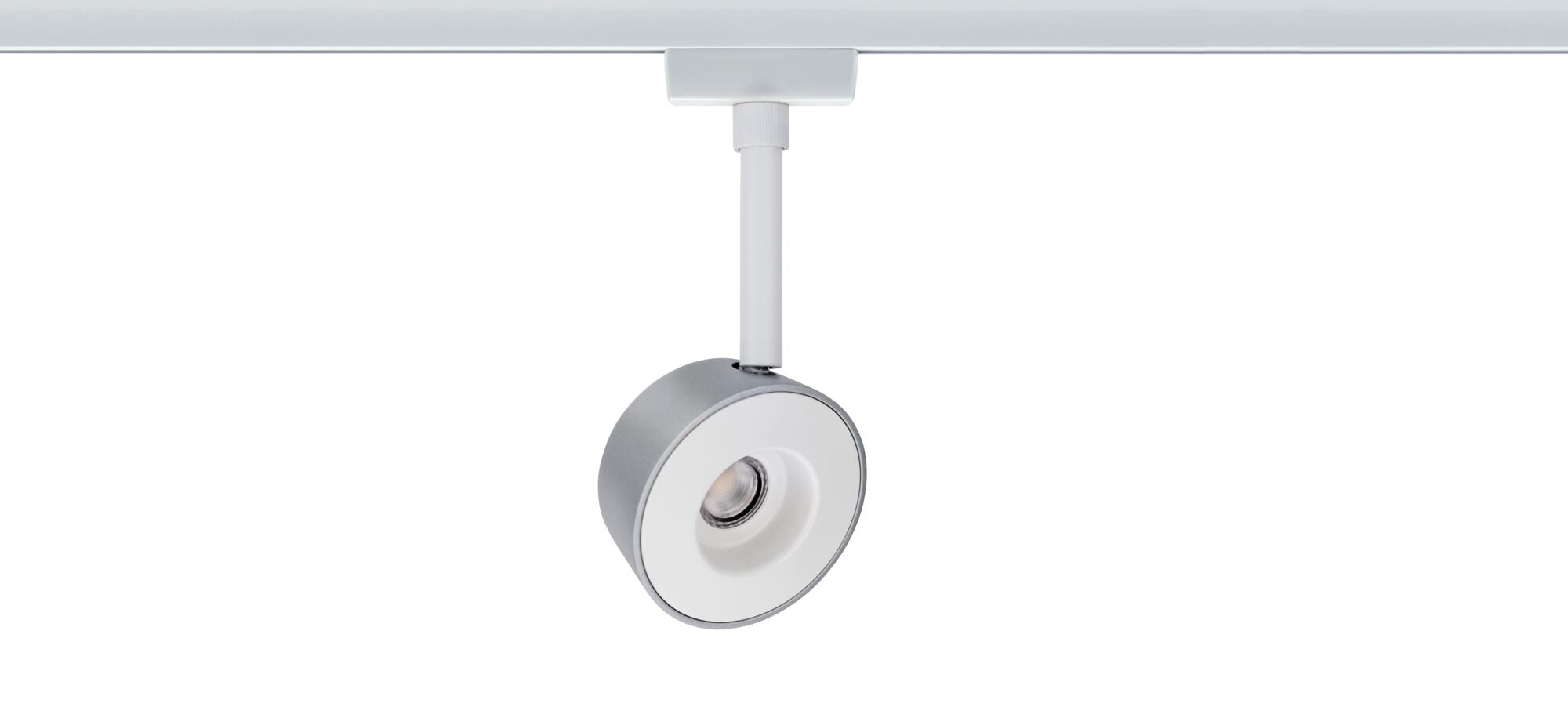 URail LED Schienenspot Pellet Einzelspot 350lm 6,7W 2700K dimmbar 230V Weiß/Chrom matt