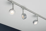 URail LED Schienenspot Pellet Einzelspot 350lm 6,7W 2700K dimmbar 230V Weiß/Chrom matt