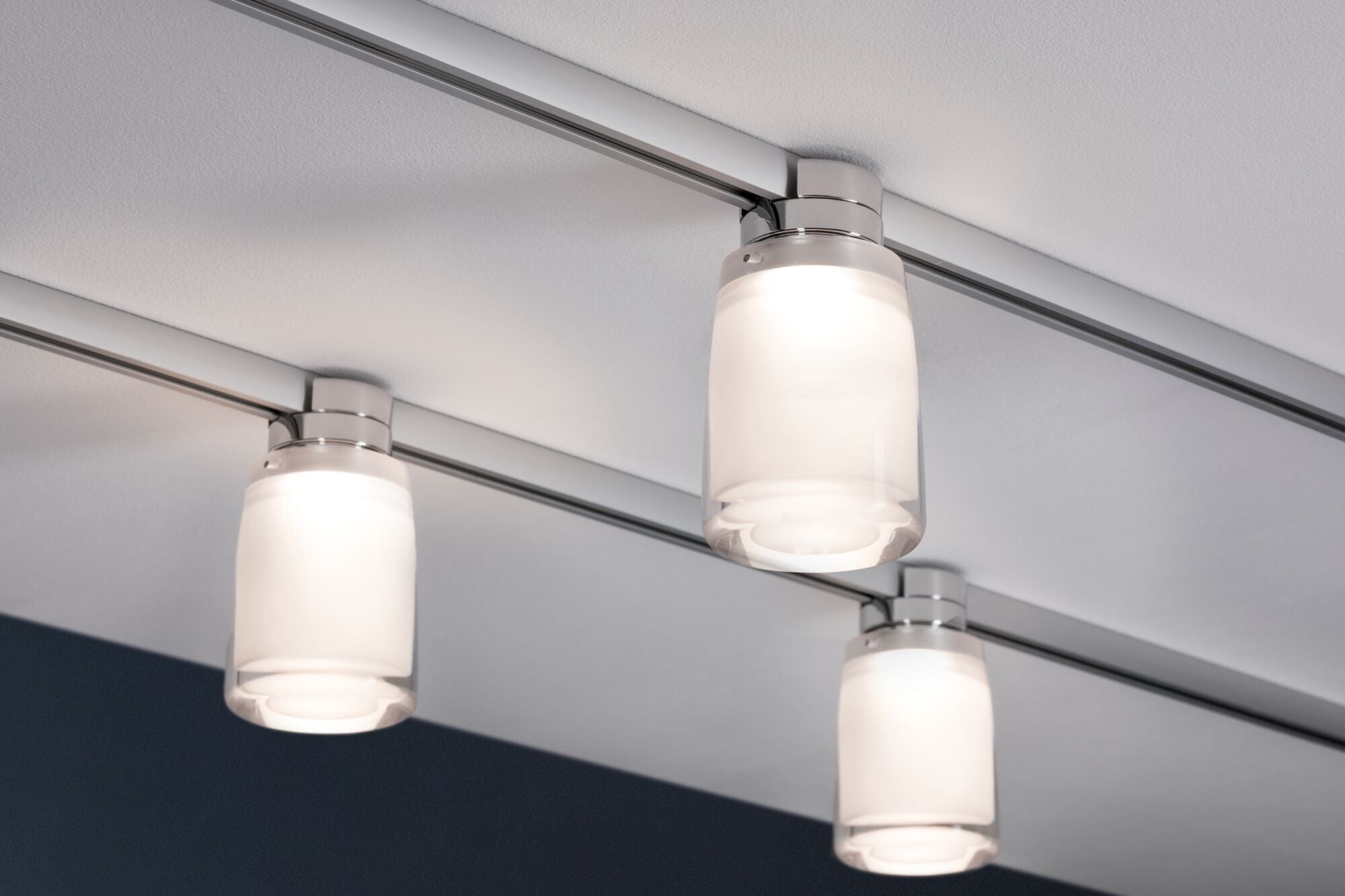 URail LED Schienenspot Safira Einzelspot 350lm 4,9W 2700K dimmbar 230V Chrom/Klar/Satin