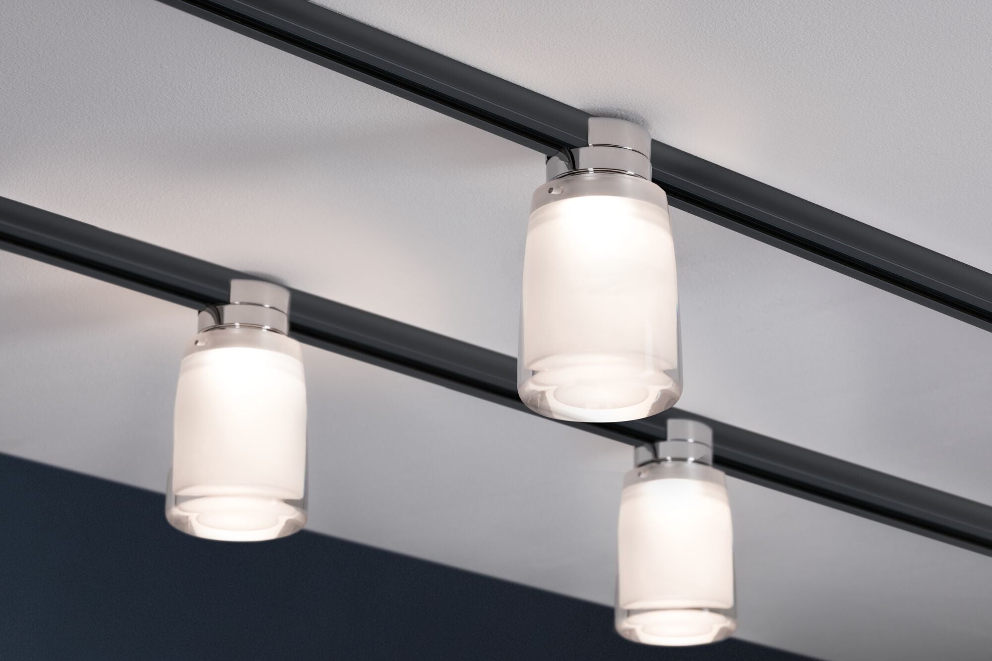 URail LED Schienenspot Safira Einzelspot 350lm 4,9W 2700K dimmbar 230V Chrom/Klar/Satin